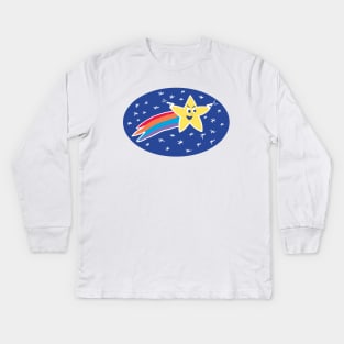 Shooting Star Doodle! Pew Pew! Kids Long Sleeve T-Shirt